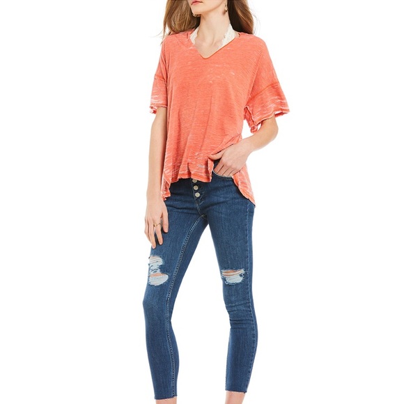 NWT Free People Knit Tee Shirt (XS) - Picture 1 of 6